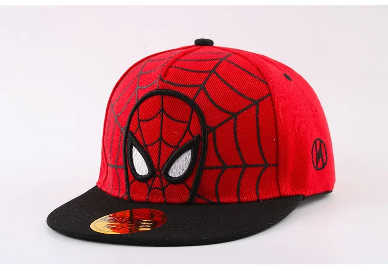 Kids Anime Spiderman Cartoon Baseball Cap Snapback Hat for Toddler Baby Children Spring Summer Adjustable Hip Hop