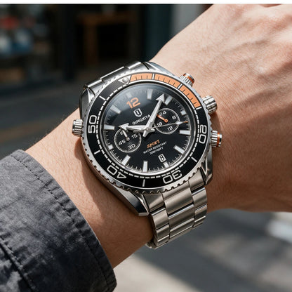 Reloj de pulsera de lujo para hombre de la marca QINGXIYA, cronógrafo deportivo resistente al agua con fecha luminosa, reloj de cuarzo informal para hombre
