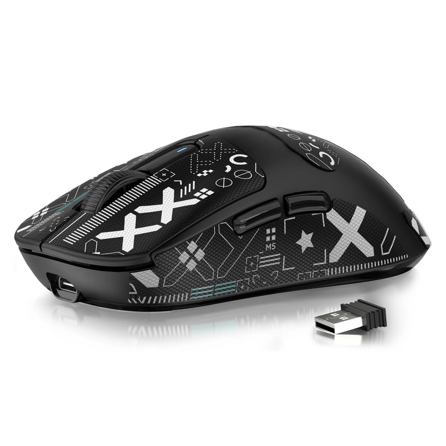 Mouse gaming wireless leggero ATTACK SHARK X3, 49g, tri-mode, sensore PAW3395 da 26K DPI, autonomia di 200h, 5 pulsanti programmabili