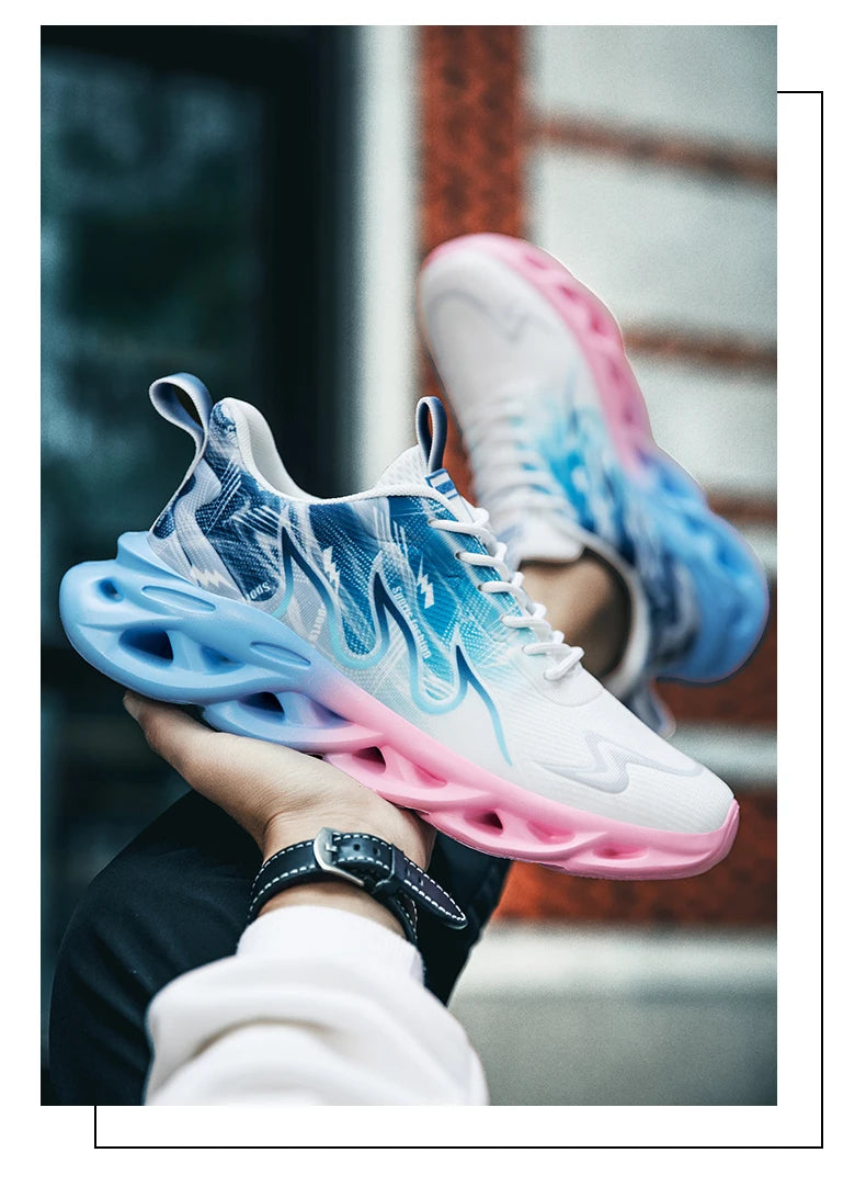Men Running Shoes Breathable Mesh Sports Shoes Cushion Casual Sneakers Lightweight Comfortable Tennis Shoes Athletic Footwear