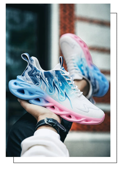 Men Running Shoes Breathable Mesh Sports Shoes Cushion Casual Sneakers Lightweight Comfortable Tennis Shoes Athletic Footwear