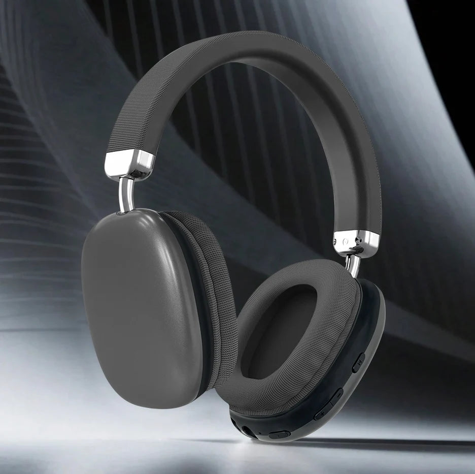 Casque Bluetooth circumaural, puce intelligente 5.3, longue autonomie, faible latence, casque sans fil HiFi pour musique et jeux, idéal pour les voyages et le travail.