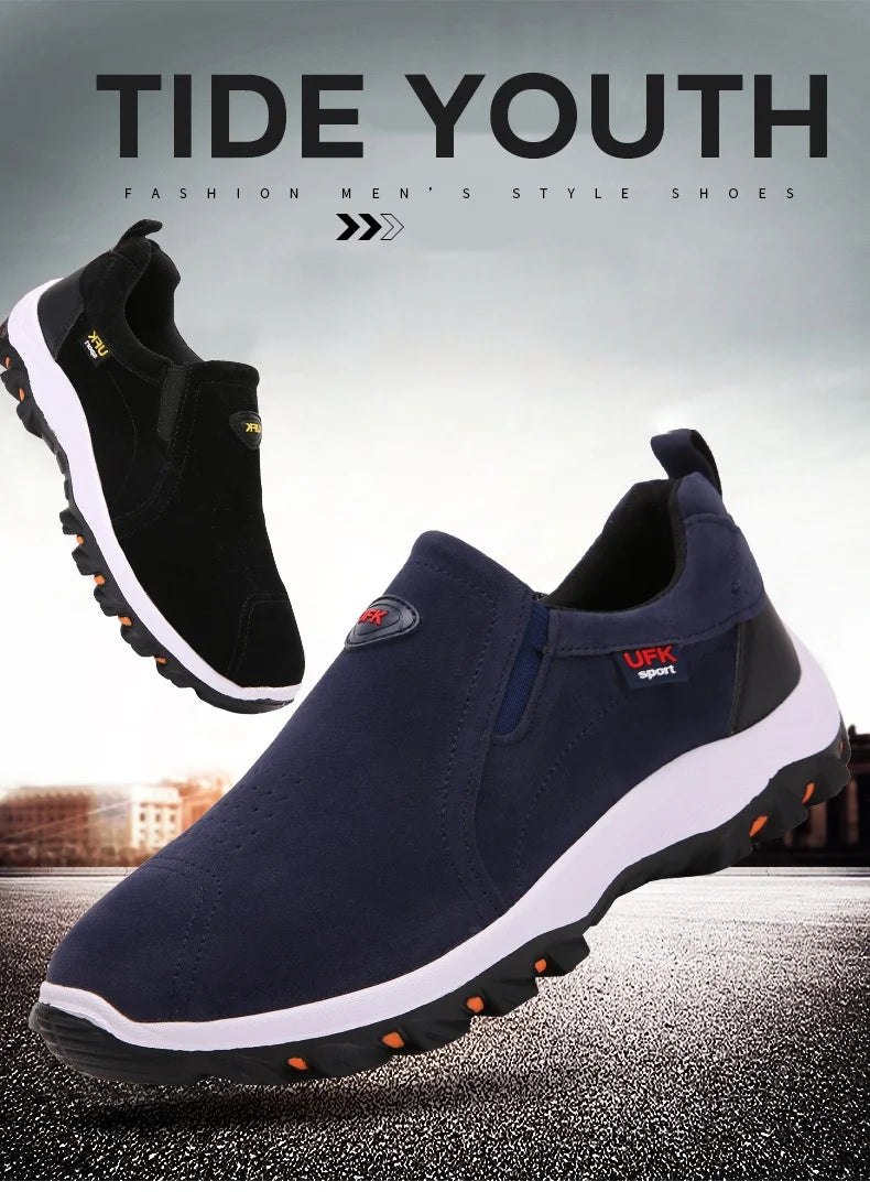 Sapatos desportivos casuais para homem, para caminhadas ao ar livre, acampamento, corrida leve e jogging, mocassins antiderrapantes, sapatos de caminhada, tamanhos grandes 38-50