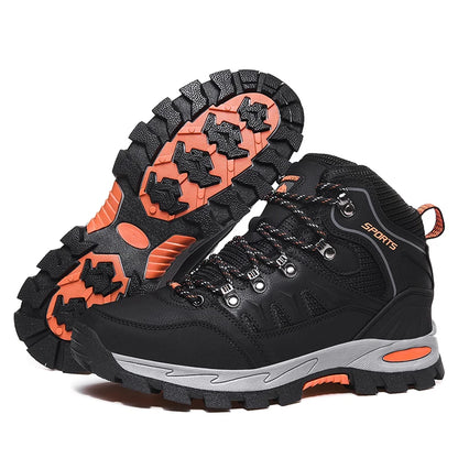 Outdoor Waterproof Hiking Boots Men's Women's Spring And Autumn Hiking Wear-resistant Mountain Sports Boots Hunting Sports Shoes