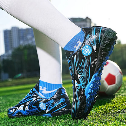 Kids Youth Soccer Cleats Football Shoes Men Non-Slip Breathable Lightweight Training Sneakers Boys Children Football Match Boots