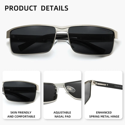 KINGSEVEN Luxury Classical Vintage Unisex Polarized Sunglasses Outdoor Sports Protective Anti-Glare Trendy Driving Eyewear