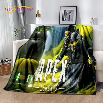 Apex Legends Game Gamer Cartoon Soft Plush Blanket,Flannel Blanket Throw Blanket for Living Room Bedroom Bed Sofa Picnic Cover
