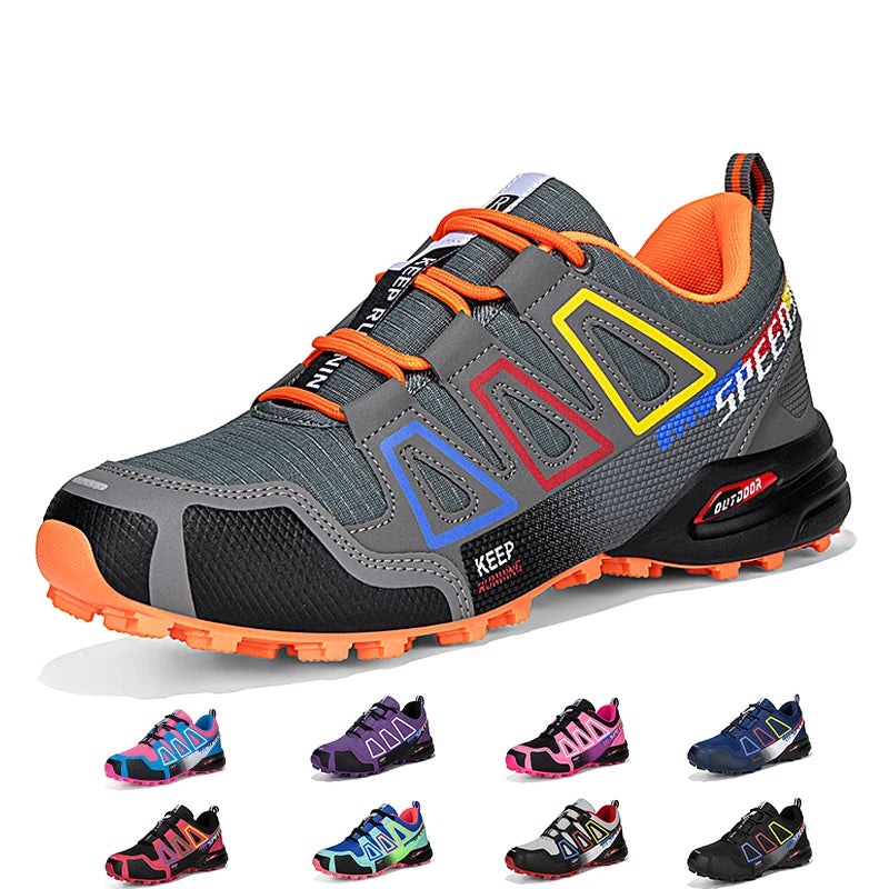 Men's Hiking Shoes Outdoor Sports Lace-Up Hiking Shoes Women's Hiking Sports Non-slip Hunting Tactical Sports Shoes