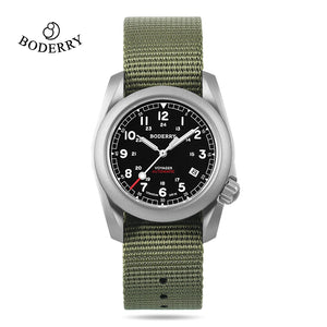 Boderry VOYAGER Field Watches Bronze Case Automatic For Seiko NH35 Watch 100M Waterproof Clock Military Vintage Wristwatch Mens