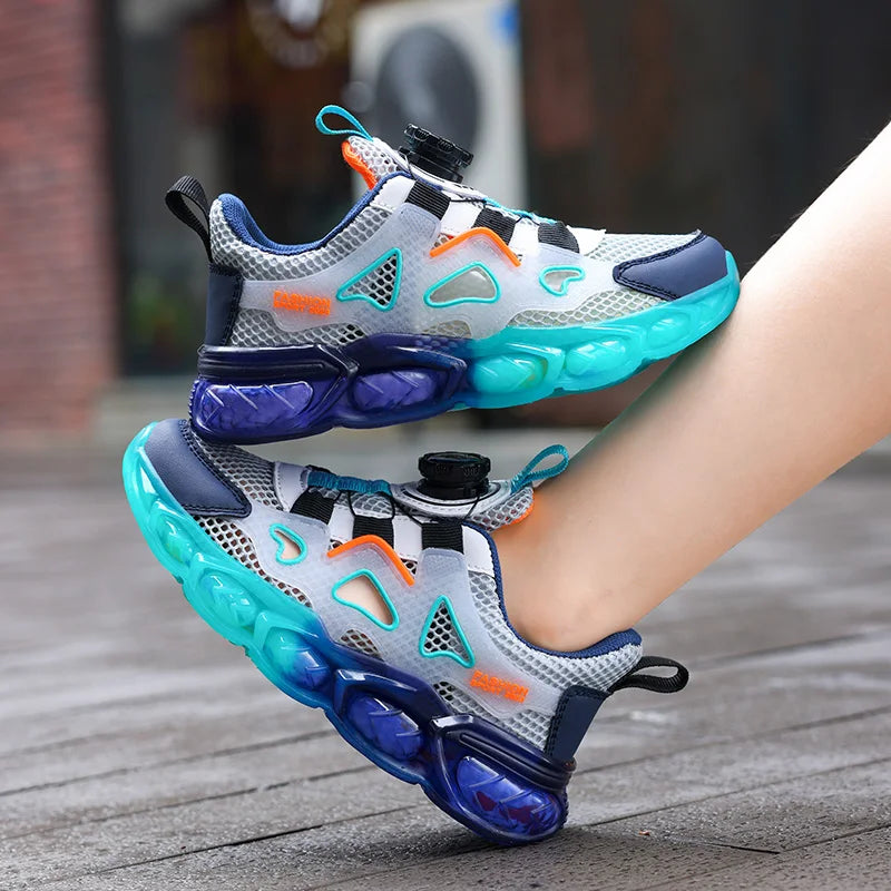 Children Sports Shoes Ultra Light Mesh Breathable School Training Running Shoes Soft Sole Anti Slip Casual Walking Shoes Kids