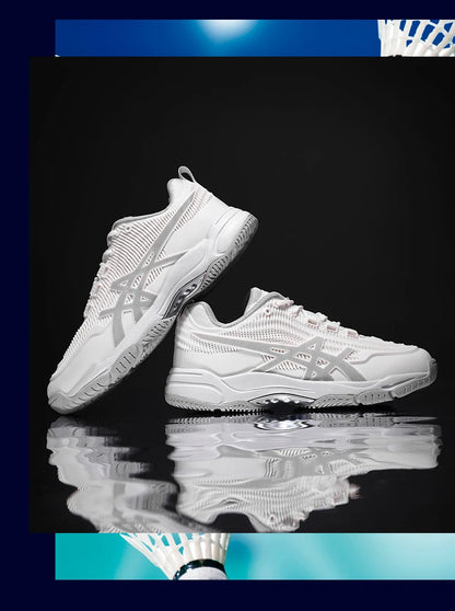 Herren Damen Badmintonschuhe Tischtennisschuhe für Volleyball Handball Sport-Sneaker rutschfest aus Mesh atmungsaktiv für das Training auf dem Spielfeld