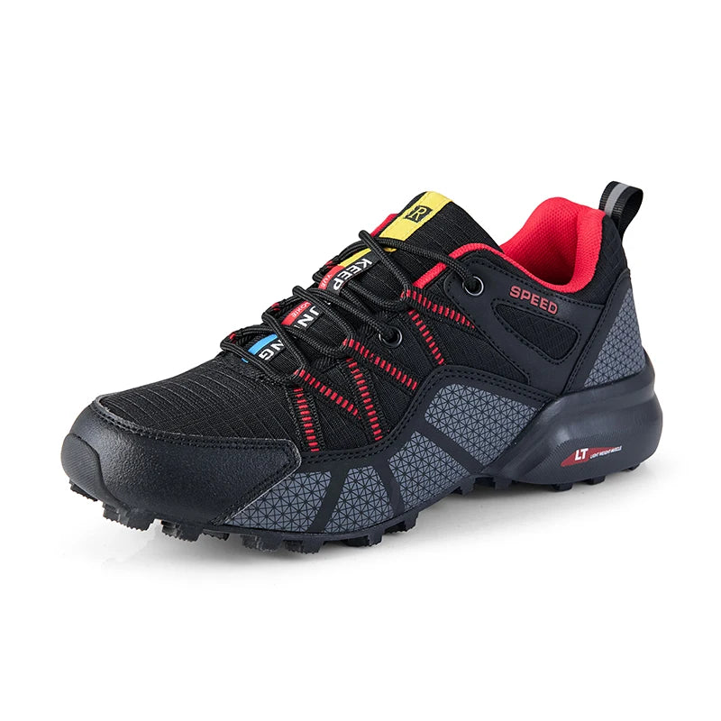 Scarpe da trekking da uomo all-terrain, scarpe sportive outdoor in mesh traspirante, antiscivolo e resistenti all’usura, scarpe da trekking e ciclismo outdoor