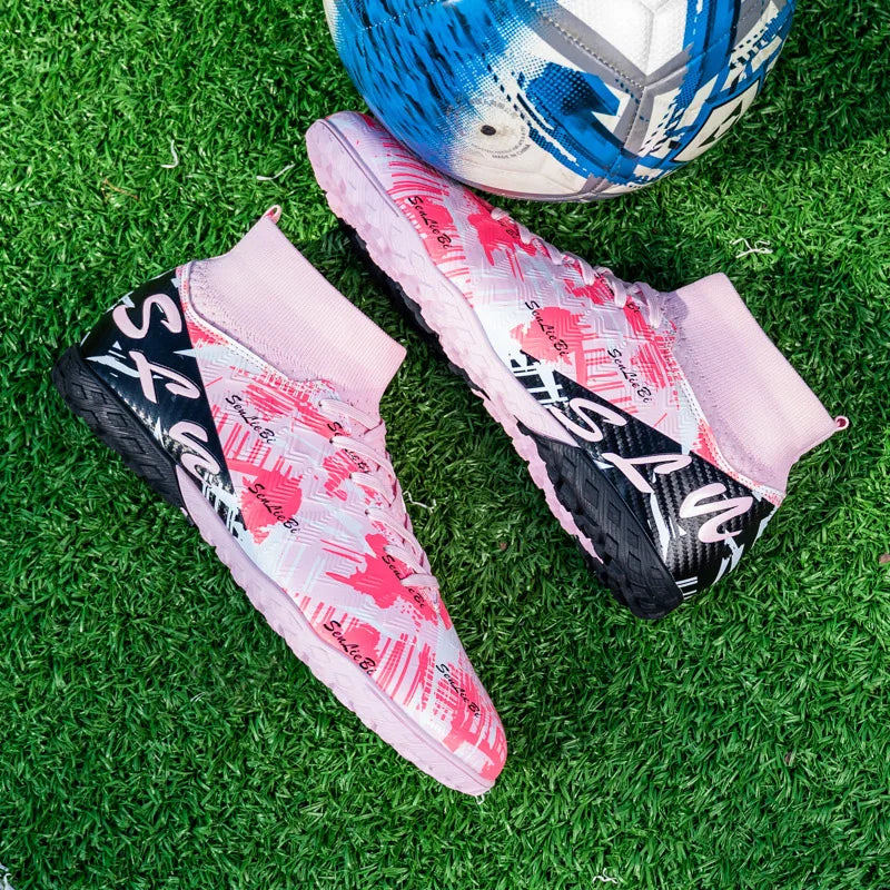 Chaussures de football montantes pour hommes, crampons professionnels pour terrain de football, baskets athlétiques pour adolescents, entraînement de football 2026