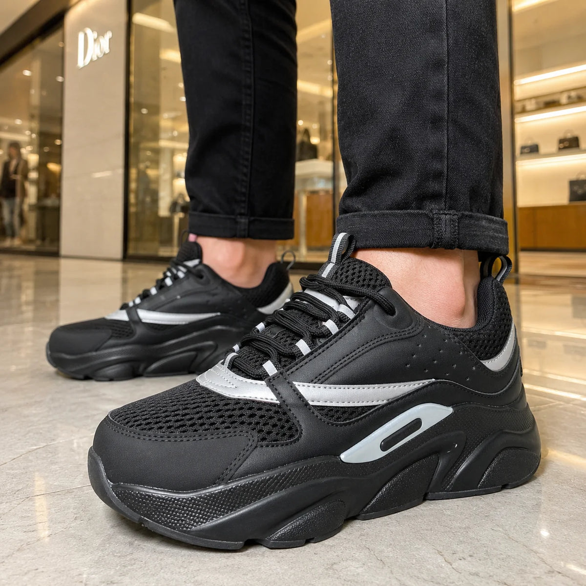 Chaussures décontractées pour hommes, sans logo, semelle épaisse, respirantes, baskets tendance, chaussures de marche confortables pour hommes, zapatillas hombre, chaussures de luxe pour hommes.