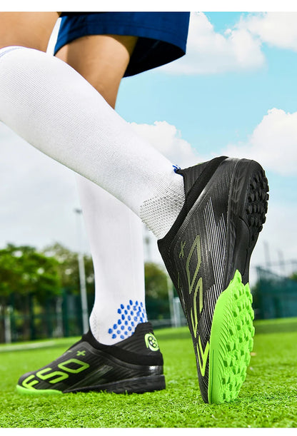 Herren-Fußballschuhe, Rasenstollen, Futsal, bequeme Kunstrasen-Fußballschuhe, Sport, ultraleicht, FG, rutschfest, für den Innenbereich, Erwachsene, rutschfest