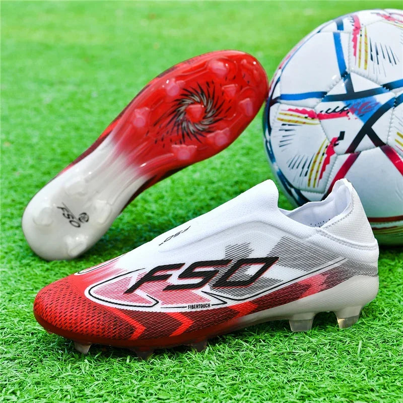 Nouvelles chaussures de football pour hommes, chaussures de sport, chaussures de soccer, haute qualité, ultralégères, haute tige, respirantes, futsal, antidérapantes, pour match en extérieur