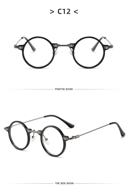 Occhiali da sole rotondi per uomo e donna, occhiali da sole retrò in stile steampunk, occhiali da sole da uomo e da donna, occhiali da sole di marca, montatura in metallo, occhiali da sole