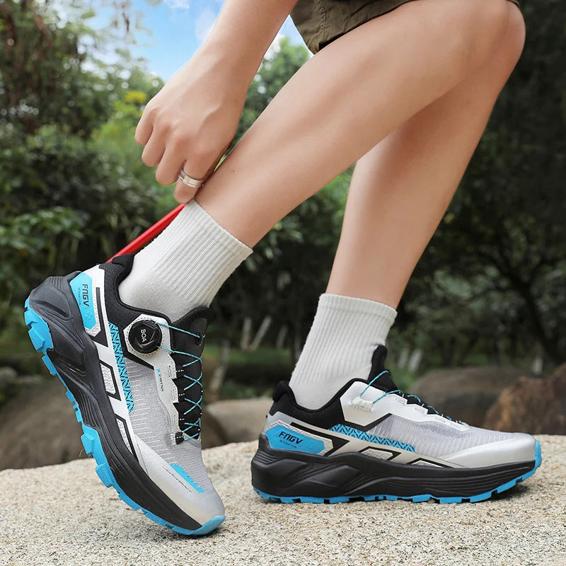 Chaussures de randonnée élégantes pour homme : baskets de trekking résistantes avec doublure moelleuse et chaude pour l'hiver – Chaussures pour homme