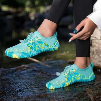 Oiaano Barfußschuhe mit breiter Zehenbox, schwarz, für Damen und Herren, Unisex-Sportsneaker, Aqua-Strandschuhe mit weicher Sohle, leicht und atmungsaktiv