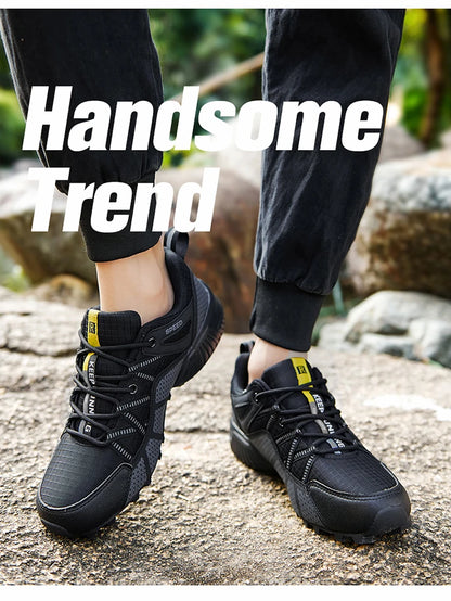 Scarpe da trekking da uomo all-terrain, scarpe sportive outdoor in mesh traspirante, antiscivolo e resistenti all’usura, scarpe da trekking e ciclismo outdoor
