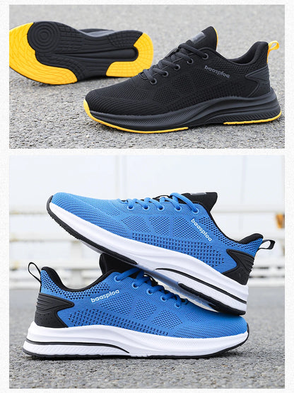 Ténis de corrida para homem da marca Baasploa: ténis casuais de malha, de designer, leves, com atacadores, novos, para desporto ao ar livre e ténis de ténis
