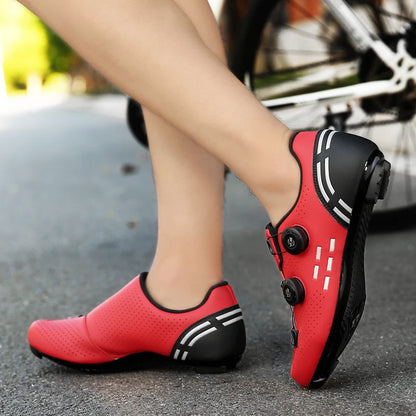 Scarpe da ciclismo di alta qualità da uomo SPD autobloccanti per bici da corsa, scarpe sportive da donna MTB da montagna antiscivolo 36-47