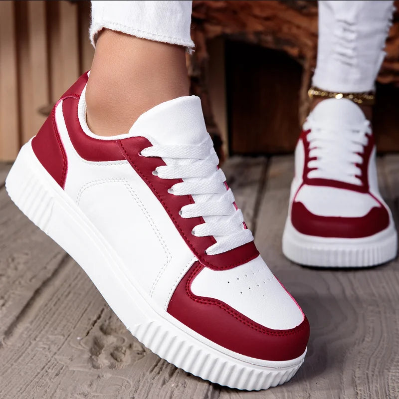 Damenschuhe Herren-Freizeitschuhe, vulkanisierte Schnürschuhe, Damen-Sneaker, rutschfest, leicht, bequem, Unisex-Sportschuhe
