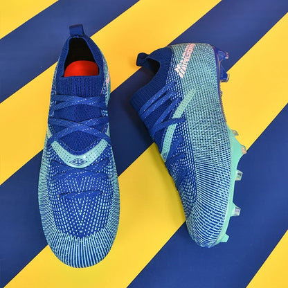 Men's Turf Soccer Shoes Cleats Professional Football Boots Breathable Mesh Youth Soccer Anti-Skid Male Sneakers Society Chuteira