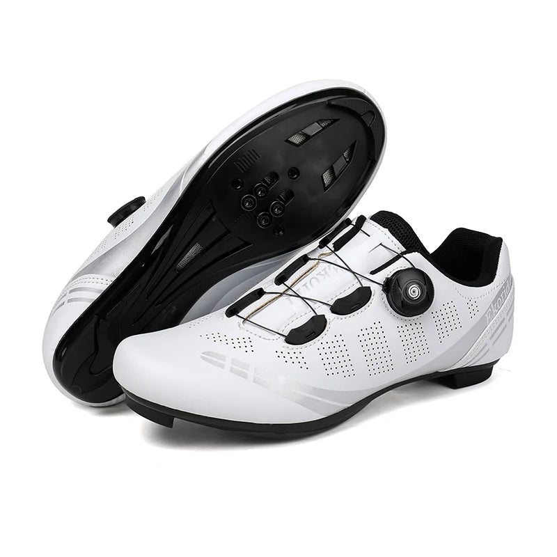 Zapatillas de ciclismo para hombre, bicicletas de carretera, mujer, competición, con cierre automático, velocidad, zapatillas deportivas de ciclismo, zapatillas de ciclismo con calas SPD para mujer