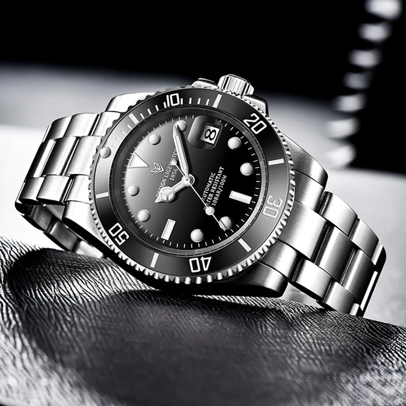 Orologi da polso meccanici da uomo LIGE, orologi da lavoro, orologi da uomo impermeabili, orologi sportivi automatici da uomo, Relogios Masculino