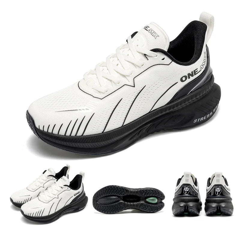 ONEMIX Novos Ténis de Corrida com Amortecimento para Homem, Adequados para Corredores Pesados, com Atacadores, Desportivos, para Mulher, Antiderrapantes, para Atividades ao Ar Livre, Ténis Desportivos Masculinos