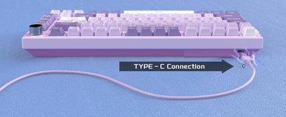 MageGee SKY81 Tastiera meccanica gaming 75%, RGB Gasket hot-swappable cablata personalizzabile, tastiera con suono cremoso e smorzamento acustico con manopola