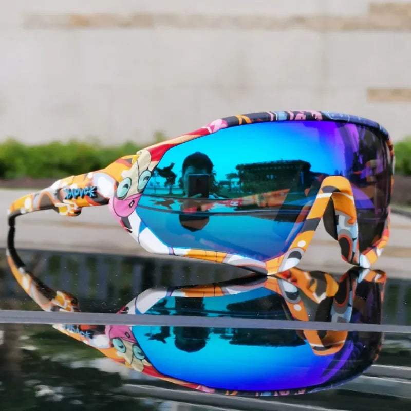 Kapvoe Herren-Marken-Angelbrille, Mountainbike- und Radfahrbrille, Damen-Rennradbrille, Fahrradbrille, Radsportbrille, Oculos Ciclismo