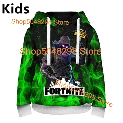 Męskie i damskie bluzy z kapturem z nadrukiem 3D Battle Royale z motywem Fortnite Victory – bluzy z kapturem dla chłopców i dziewcząt w stylu streetwear