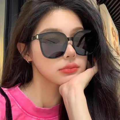 Fashion Korean Vintage Square Sunglasses Women Oversized Sunglass Men Retro Trend Black Sun Glasses Shades Goggle UV400 Eyewear
