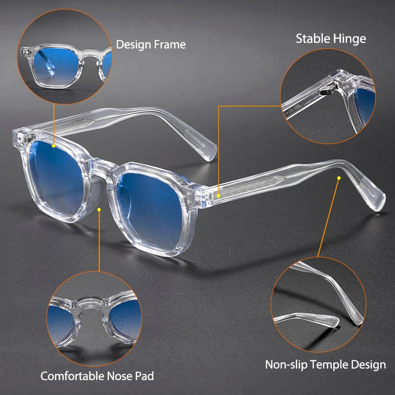 CATERSIDE New Fashion Punk Men Sunglasses Frame Square Personalized Design Sun Glasses Women Travel Party Business Festival Gift