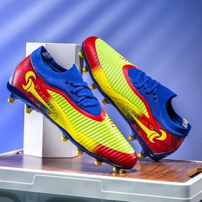 Nouveaux hommes bottes de Football adulte antidérapant Sport de plein air entraînement crampons chaussures de Football garçons longues pointes respirant Match confortable