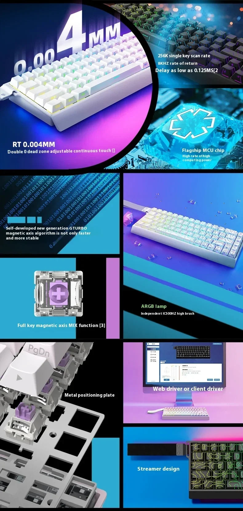 IROK Carotmas Mercury68 Max mars68 pro Mercury 68 Gaming Magnetic Mechanical Keyboard Rapid Trigger 0.001 8K Wired Gamer Keyboard