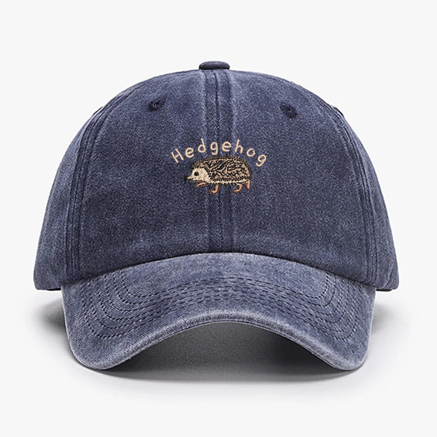 Mini Hedgehog Embroidery cotton Baseball caps for Men Women Washed vintage Hat Sports Fishing trucker Summer Autumn Peaked cap