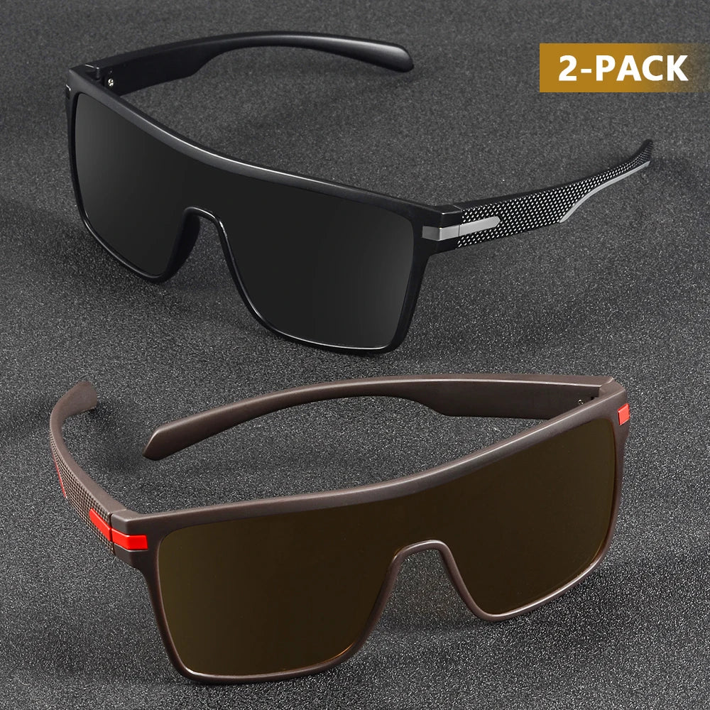 CRIXALIS Fashion Polarized Sunglasses For Men Square Oversized Anti Glare Driver Mirror Sun Glasses Women UV400 Goggles Male