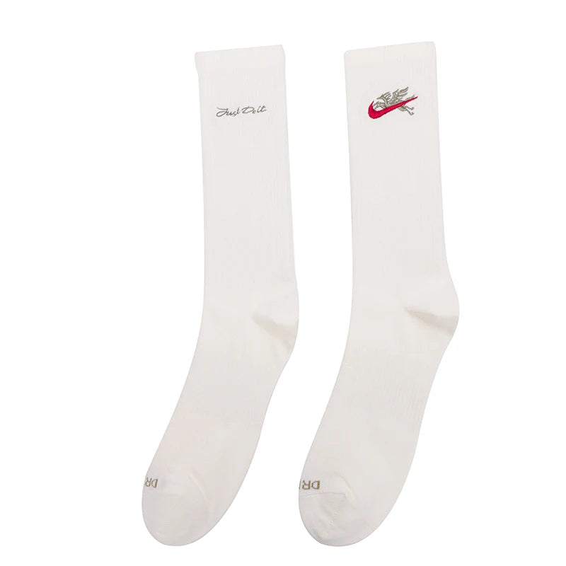 Nike Men's Socks, Women's Socks, Nike Breathable Sweat-Absorbent Sports Socks, Basketball Socks, Fashionable and Versatile Casual Socks Iq3433-133