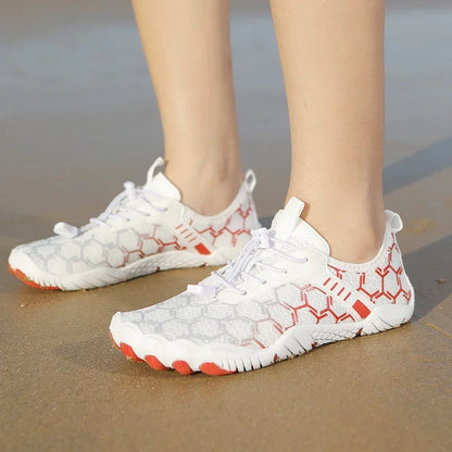 Damen Herren Aqua-Schuhe zum Waten im stromaufwärts fließenden Wasser Wassersneaker Schnelltrocknend Strand Barfuß Outdoor Waten im stromaufwärts fließenden Wasser Wassersport Schwimmschuhe