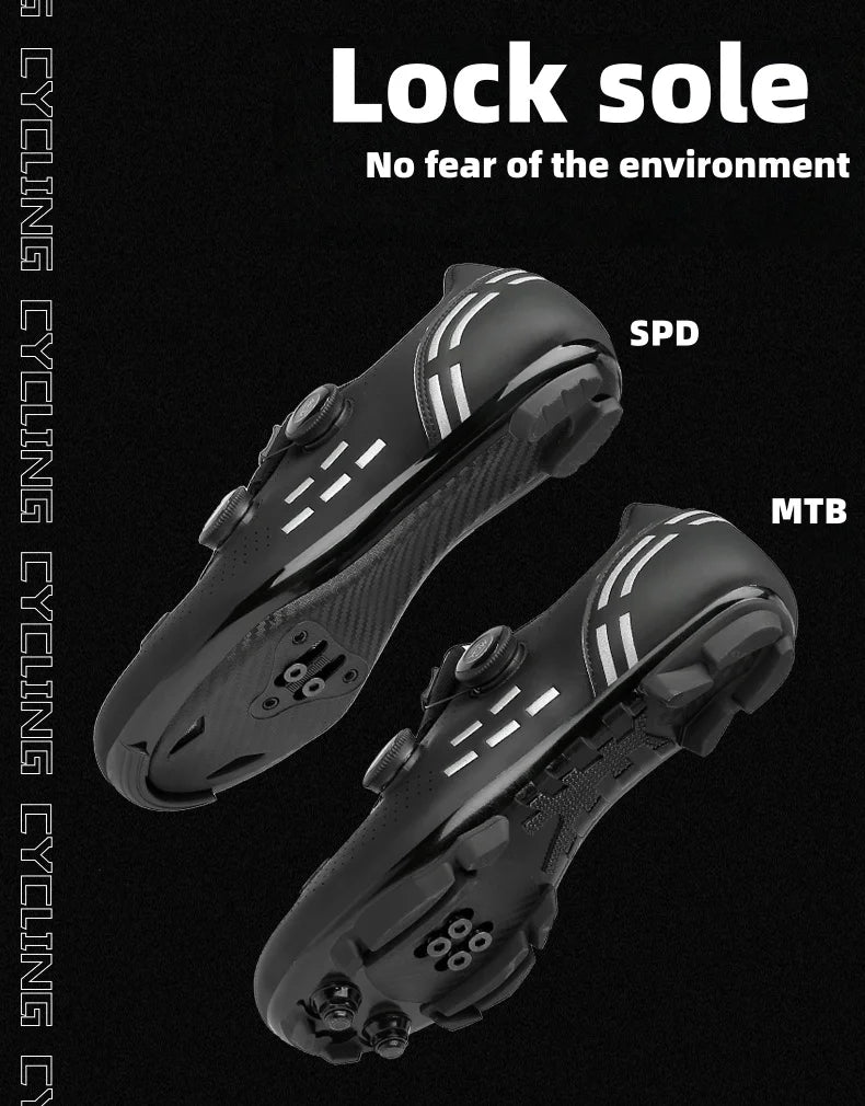 Scarpe da ciclismo di alta qualità da uomo SPD autobloccanti per bici da corsa, scarpe sportive da donna MTB da montagna antiscivolo 36-47