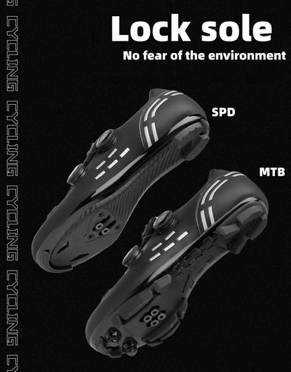 Scarpe da ciclismo di alta qualità da uomo SPD autobloccanti per bici da corsa, scarpe sportive da donna MTB da montagna antiscivolo 36-47