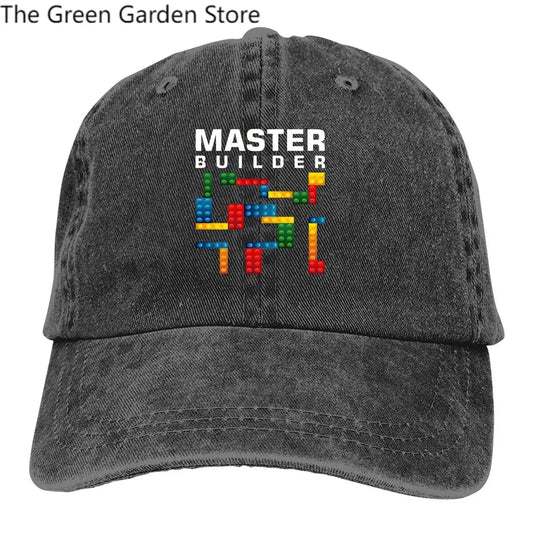 Building Blocks Multicolor Hat Peaked Men's Cap Cool Master Builder  Building Blocks Personalized Visor Protection Hats