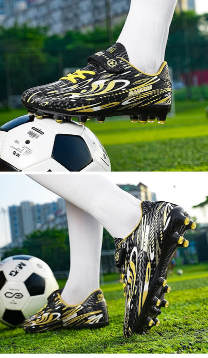 Chaussures de football pour enfants, garçons et filles, crampons d'entraînement, chaussures de football pour jeunes, chaussures de football pour petits/grands, chaussures de football professionnelles pour l'extérieur