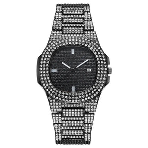 2022 New Iced Out Women Watch Gold Silver Color Square Diamondd Quartz Luxury Hip Hop Wrist Watches Roman Clock Gift boyfriend