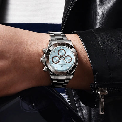 PAGANI DESIGN -miesten kronografikello – Ylellinen, valaistu ja vesitiivis kvartsirannekello.