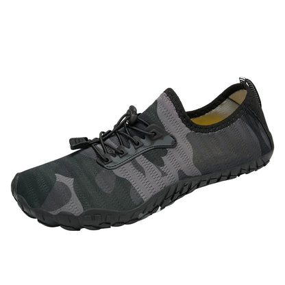 Oiaano Barfußschuhe mit breiter Zehenbox, schwarz, für Damen und Herren, Unisex-Sportsneaker, Aqua-Strandschuhe mit weicher Sohle, leicht und atmungsaktiv