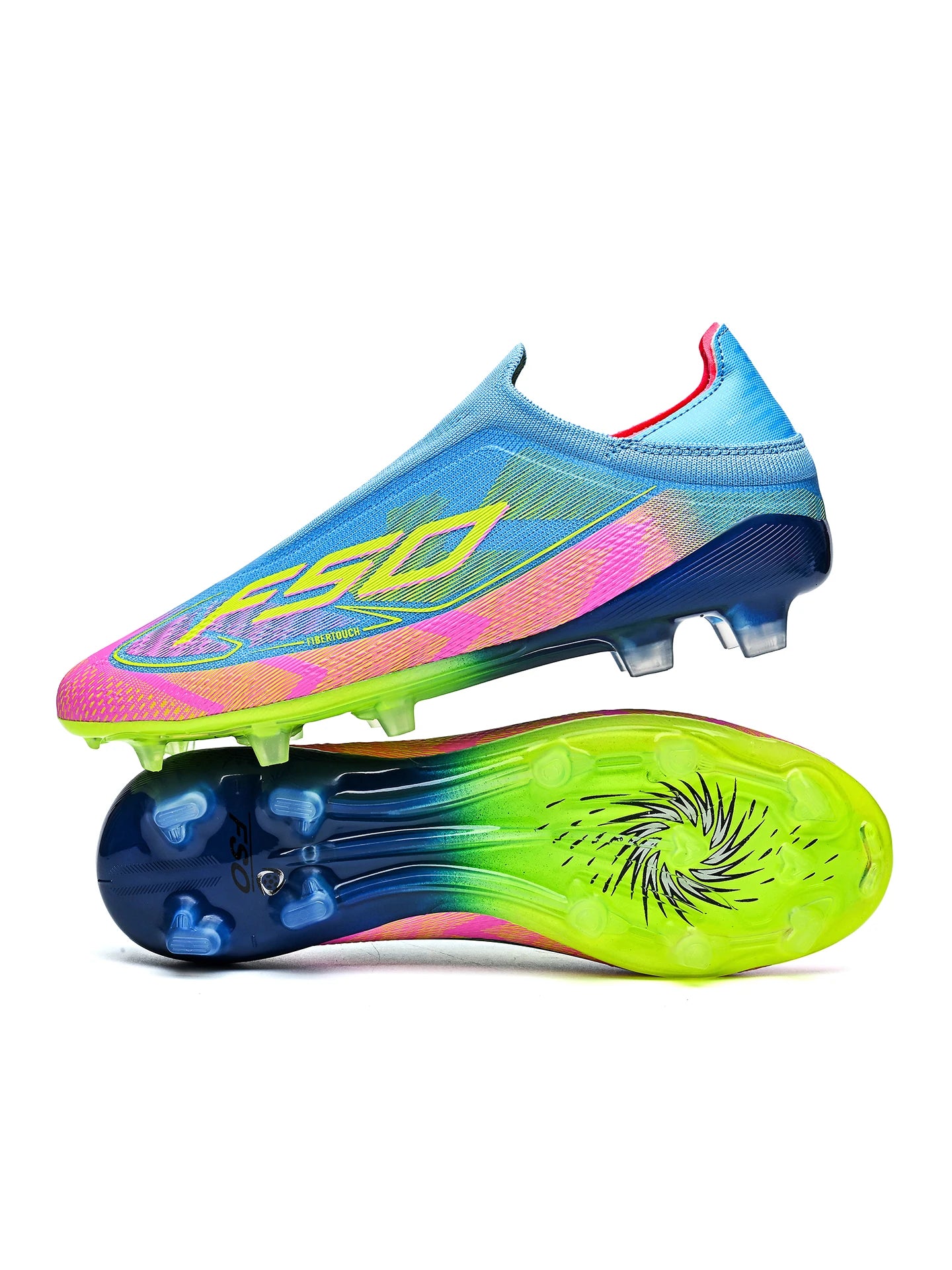 Classic AG/FG football shoes，TPU Wear-resisting Long Studs，PU Mixed Fabric Upper，Non-slip Comfortable for Kids Outdoor Football